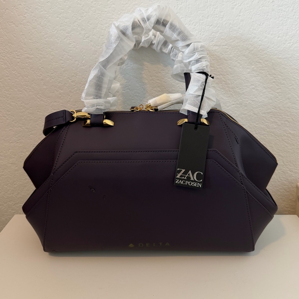 Zac Posen Passport Plum Purse Handbag Delta Airlines Exclusive NWT